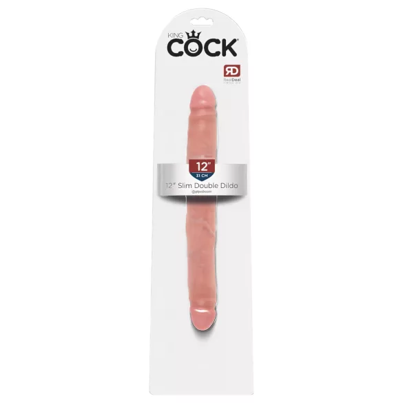 King Cock - dobbelt dildo - realistisk - 31cm - natur