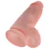 King Cock - dildo med sugekop og testikler - 23cm natur