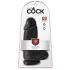King Cock - dildo med sugekop og testikler - 23cm - sort