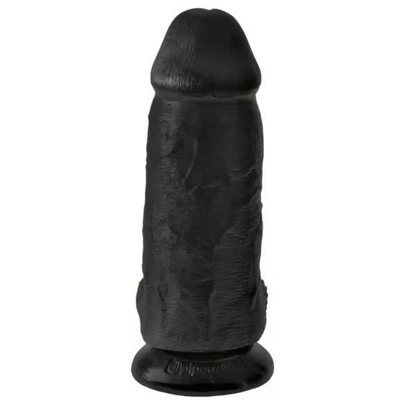 King Cock - dildo med sugekop og testikler - 23cm - sort