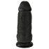 King Cock 9 Dildo med sugekop, kugler, sort (23 cm)