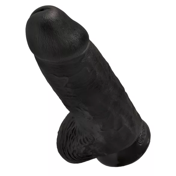King Cock - dildo med sugekop og testikler - 23cm - sort