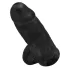 King Cock - dildo med sugekop og testikler - 23cm - sort