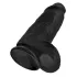 King Cock - dildo med sugekop og testikler - 23cm - sort