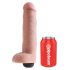 King Cock 10 - Naturtro sprøjtende dildo (25 cm) - natur