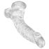 King Cock Clear 7,5 - sugekop med testikler, dildo (19 cm)