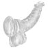 King Cock Clear 7,5 - sugekop med testikler, dildo (19 cm)