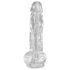 King Cock Clear 8 - sugekop med testikler dildo (20 cm)