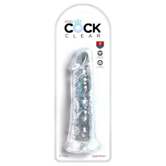 King Cock Clear 8 - stor dildo med sugekop (20 cm)