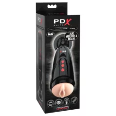 PDX Elite Dirty Talk - vibrerende masturbator - sort