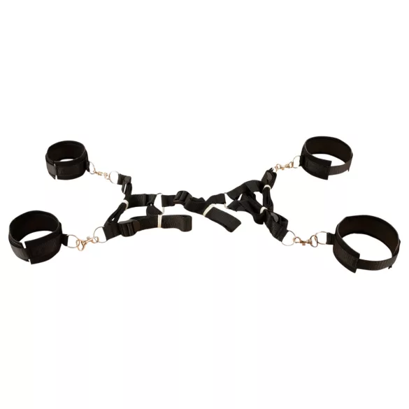 Fetish Fantasy - bondage sæt til seng - justerbar - sort