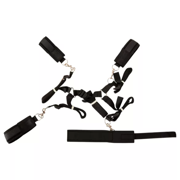 Fetish Fantasy - bondage sæt til seng - justerbar - sort