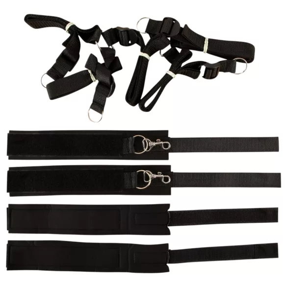 Fetish Fantasy - bondage sæt til seng - justerbar - sort