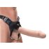 Fetish Strap-On 12 - justérbar, hul dildo (natur)