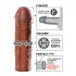 Pipedream X-TENSION Mega 2 - realistisk penishylster (20,3 cm) - mørk naturfarve