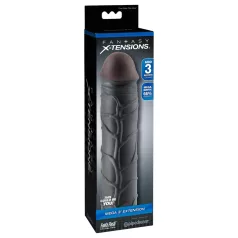   Pipedream - X-TENSION Mega 3 - realistisk penishylster (22,8 cm, sort)
