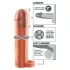 Pipedream X-TENSION Perfect 2 - penisforlænger med testikelring (19 cm, naturfarvet)