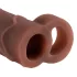 Pipedream X-TENSION Perfect 2 - penishylster med testikelring - mørk natur (19 cm)