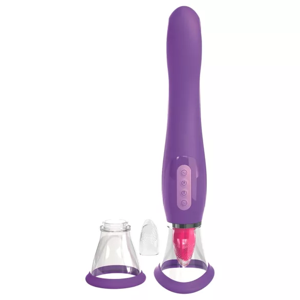 Pipedream - Fantasy - genopladelig 3-i-1 slikkemaskine (lilla)