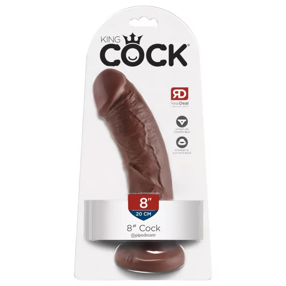 King Cock - dildo 20cm - realistisk - brun