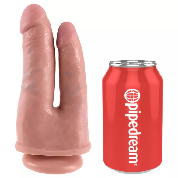 King Cock - dobbelt dildo - realistisk - natur