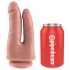 King Cock Dobbelt Penetrator - naturtro dobbelt dildo (natur)