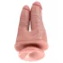 King Cock - dobbelt dildo - realistisk - natur