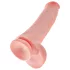 King Cock 15 - dildo med sugekop og testikler - 38cm - natur