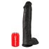 King Cock 15 - Sugekop Dildo med Kugler (38cm) - Sort