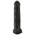 King Cock 15 - Sugekop Dildo med Kugler (38cm) - Sort