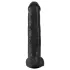King Cock 15 - dildo med testikler og sugekop (38 cm, sort)