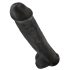 King Cock 15 - Sugekop Dildo med Kugler (38cm) - Sort