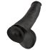 King Cock 15 - Sugekop Dildo med Kugler (38cm) - Sort