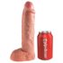 King Cock Strap-On 10 - hul dildo med sele, 25 cm