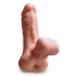 PDX Reach Around - 2i1 kunstig bagdel og penismuffe (naturlig)