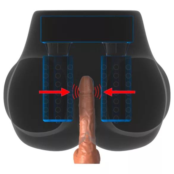 PDX Elite Milk Me Silly - vibrerende torso masturbator (naturlig)