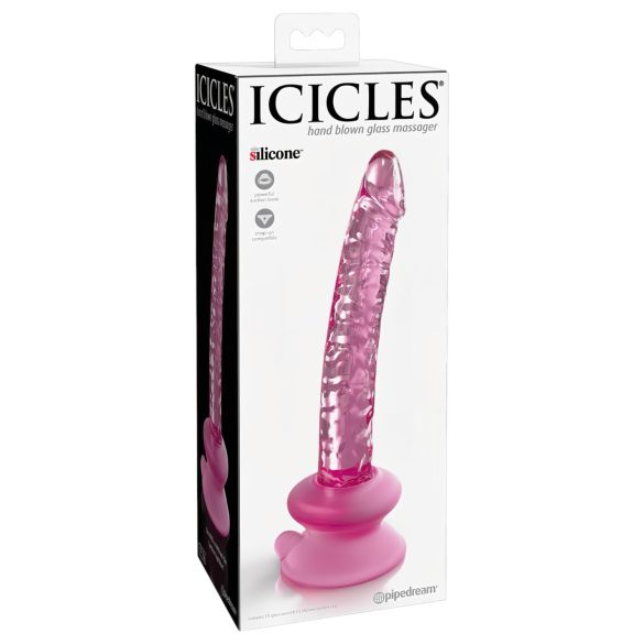 Icicles No. 86 - Glasdildo med penisform (pink)