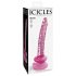 Icicles No. 86 - Glasdildo med penisform (pink)