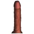 King Cock Plus - vibrator med testikler - realistisk brun 19 cm