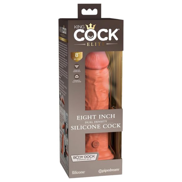 King Cock Elite 8 - sugekop dildo (20cm) - mørk natur