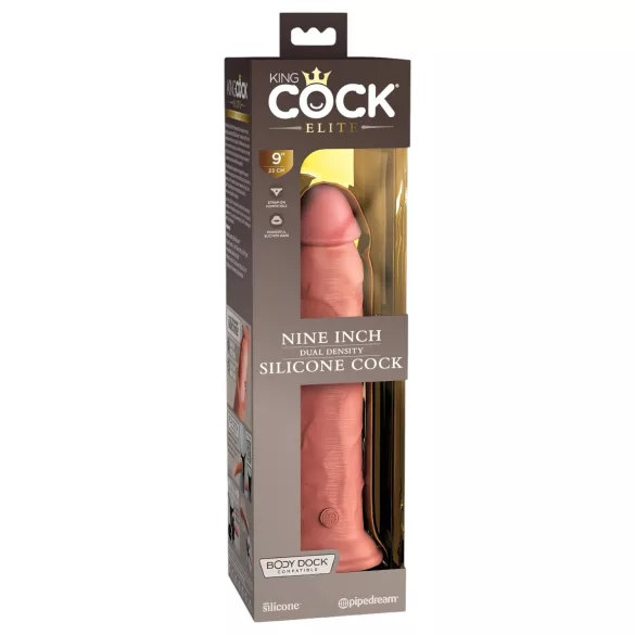 King Cock Elite 9 - realistisk dildo med sugekop - 23cm - natur