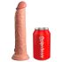King Cock Elite 9 - sugekop, naturtro dildo (23 cm) - natur
