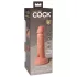 King Cock Elite 6 - vibrator med sugekop (15 cm) - naturfarvet
