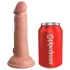 King Cock Elite 6 - vibrator med sugekop (15 cm) - naturfarvet