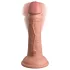 King Cock Elite 6 - vibrator med sugekop (15 cm) - naturfarvet
