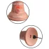 King Cock Elite 7 - dildo med sugekop og fjernbetjening 18cm - naturfarvet