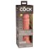 King Cock Elite 8 - sugekop-vibrator (20 cm) - naturfarvet