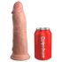 King Cock Elite 8 - sugekop-vibrator (20 cm) - naturfarvet