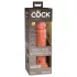 King Cock Elite 8 - realistisk vibrator 20cm - mørk naturfarve