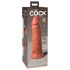 King Cock Elite 8 - naturtro vibrator 20 cm (mørk natur)